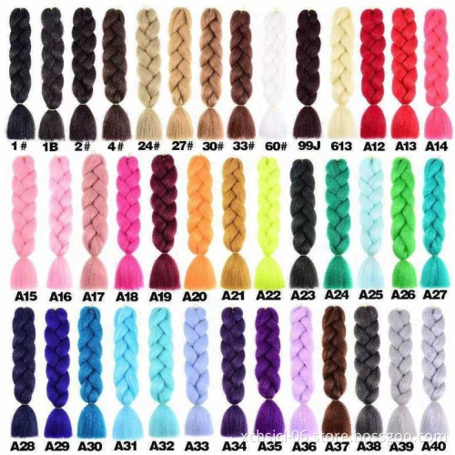 Wholesale Synthetic Hair Yaki Colorful Braiding Pre Stretched Super Jumbo Hair Braid Crochet Braids For African Hair  for Women
